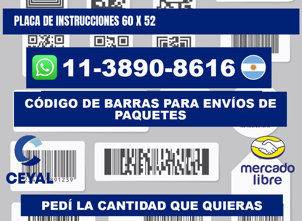 Placa de instrucciones 60 x 52