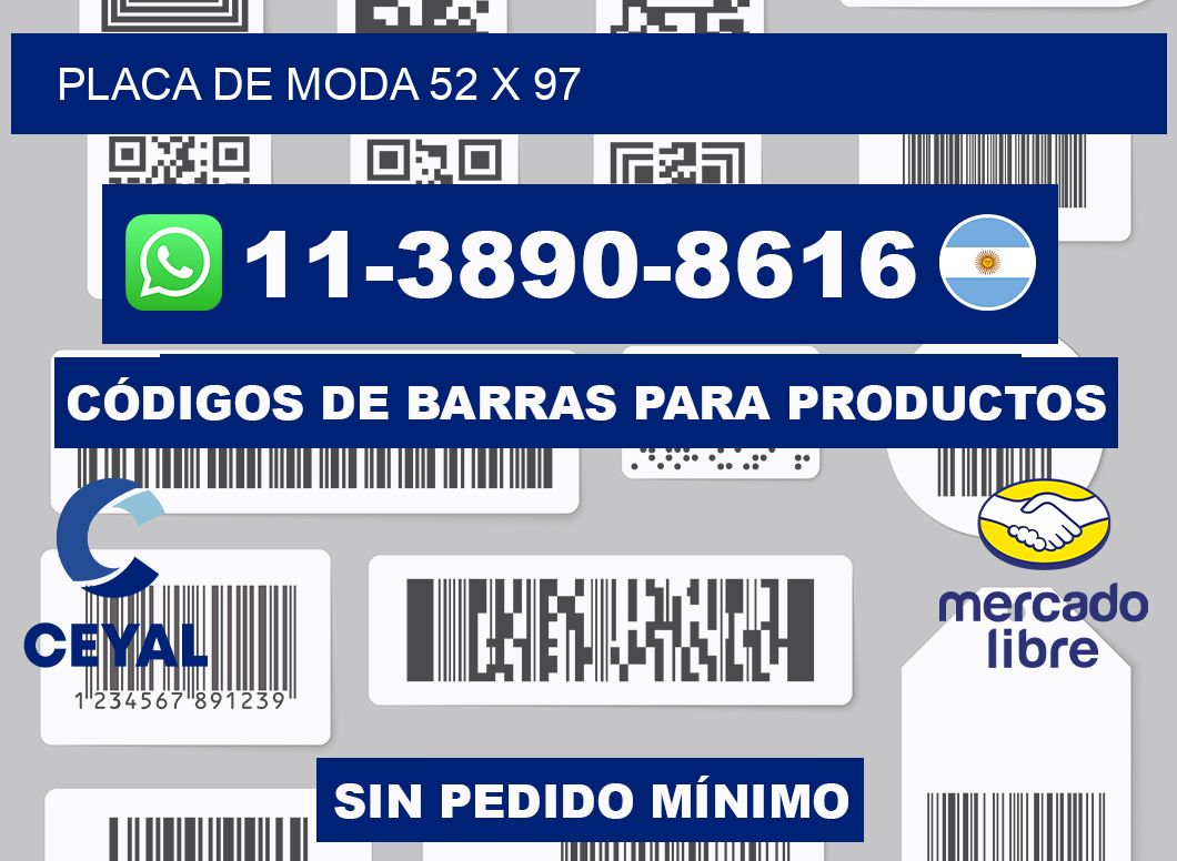 Placa de moda 52 x 97
