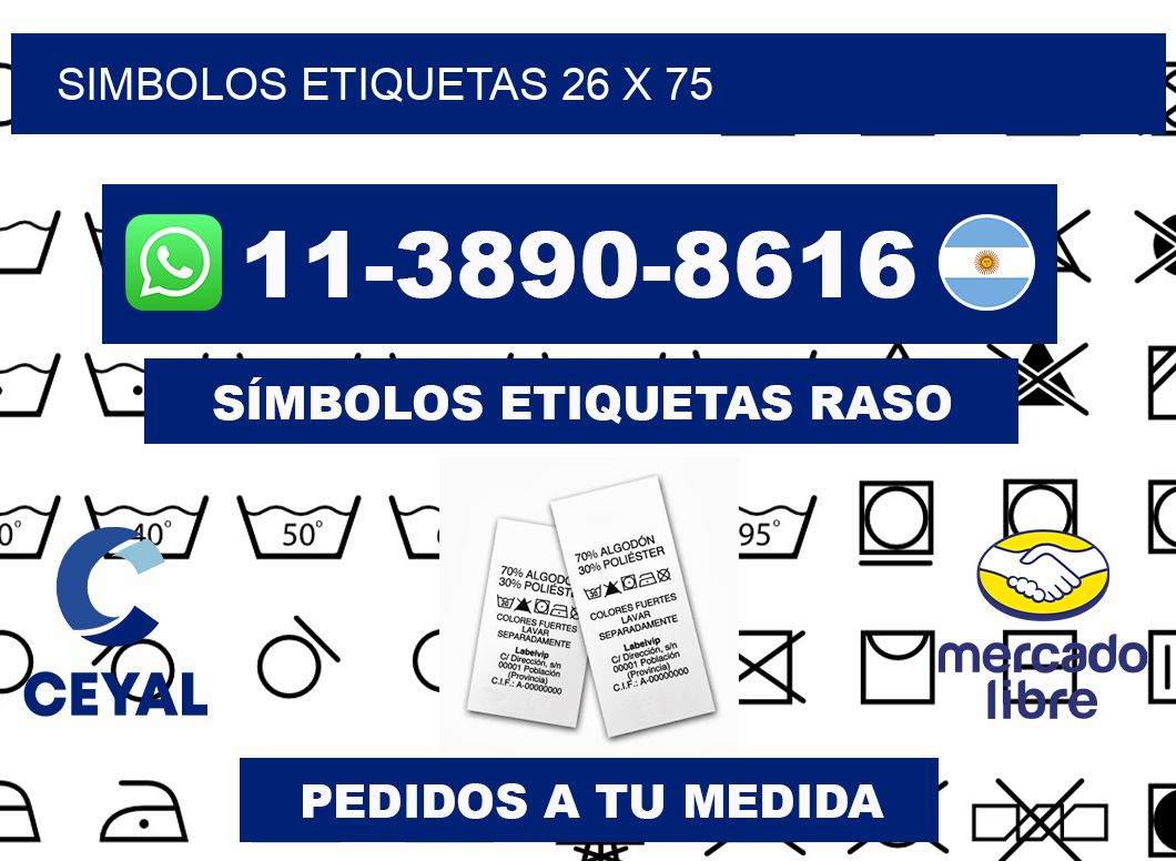 SIMBOLOS ETIQUETAS 26 x 75