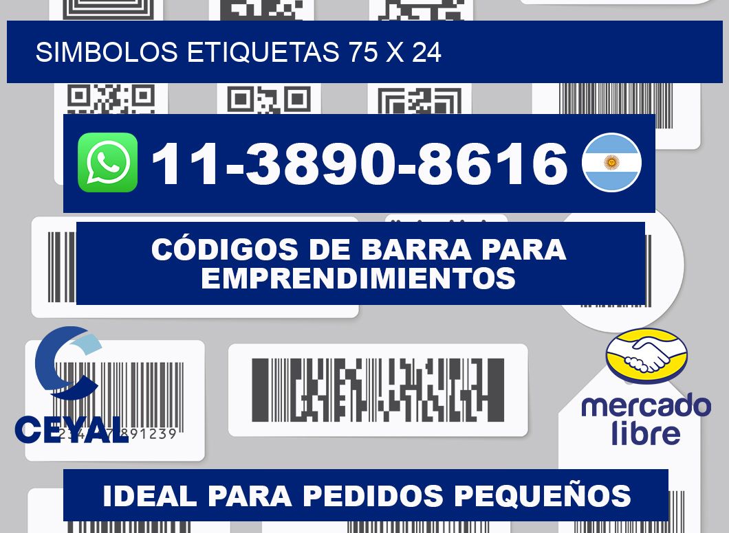 SIMBOLOS ETIQUETAS 75 x 24