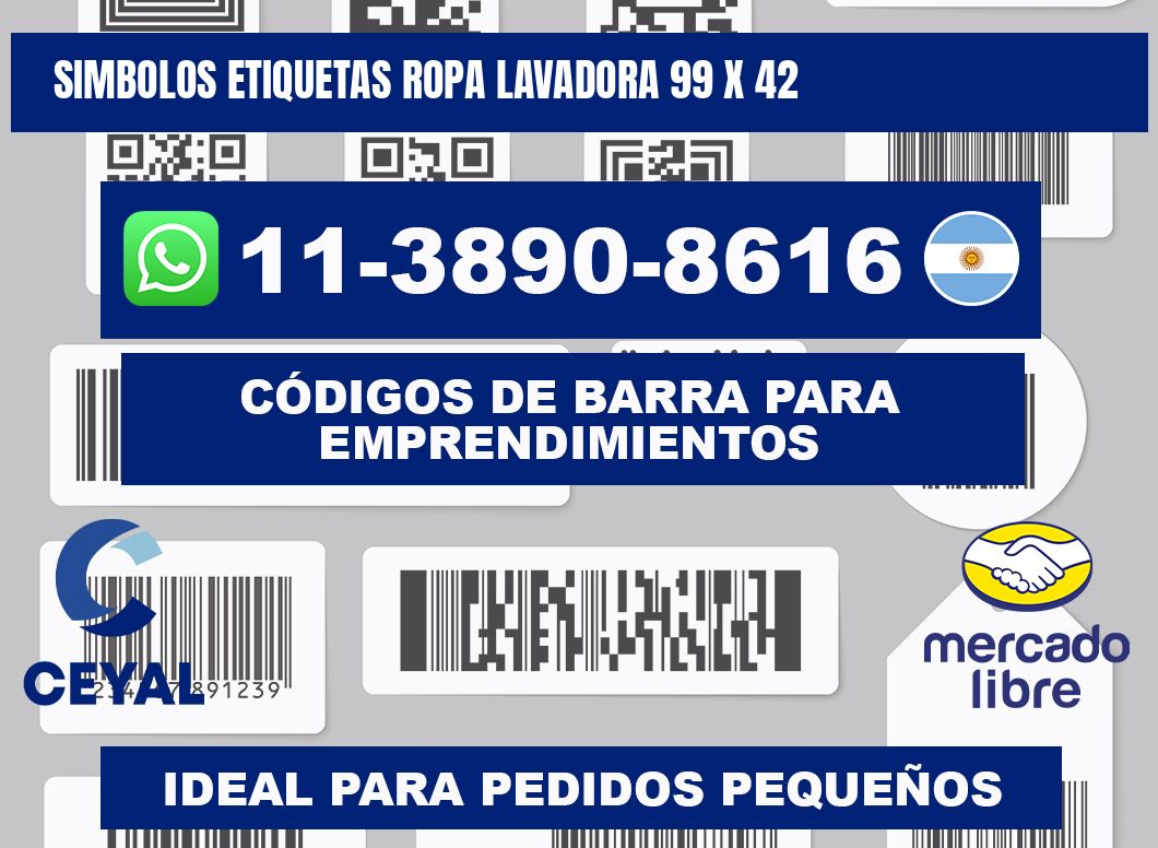 SIMBOLOS ETIQUETAS ROPA LAVADORA 99 x 42