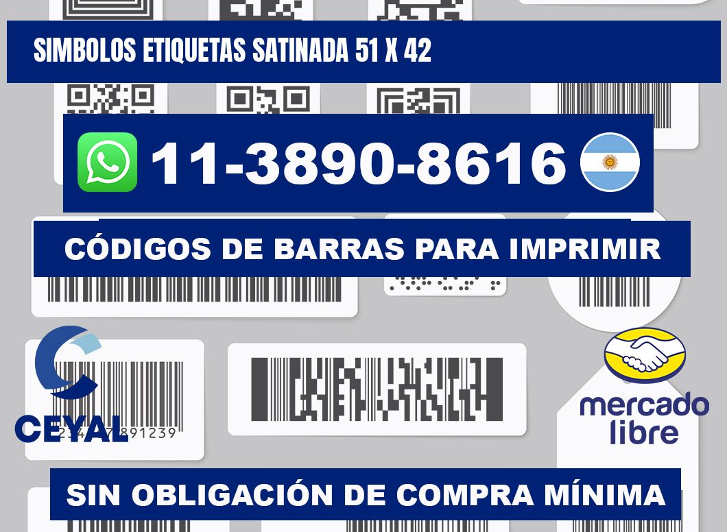 SIMBOLOS ETIQUETAS SATINADA 51 x 42