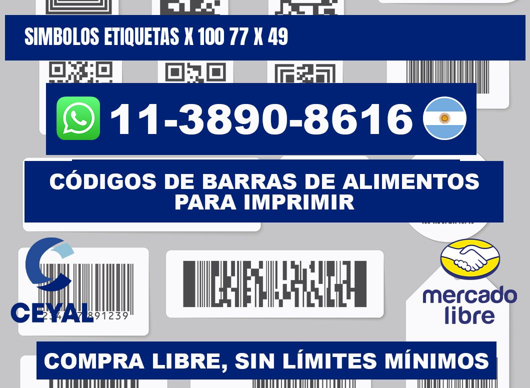 SIMBOLOS ETIQUETAS X 100 77 x 49