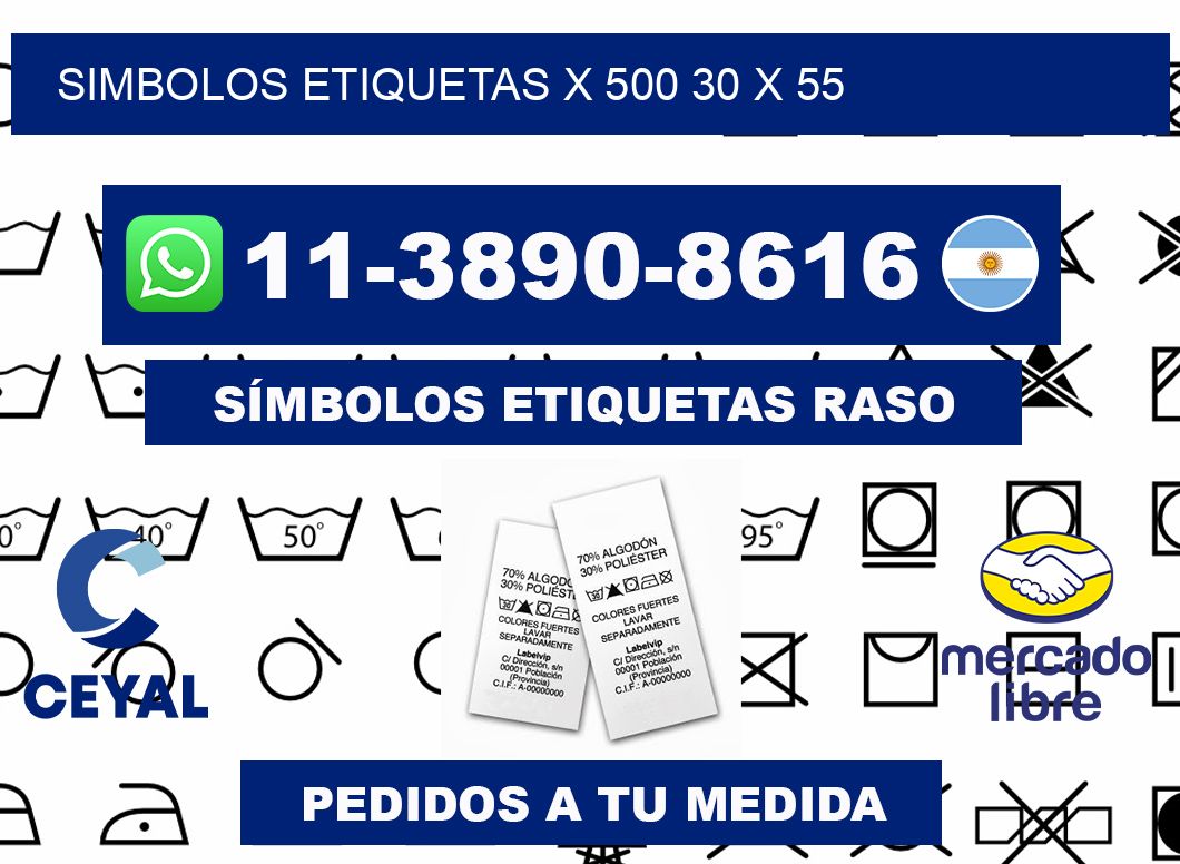 SIMBOLOS ETIQUETAS X 500 30 x 55