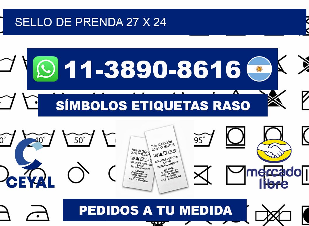 Sello de prenda 27 x 24