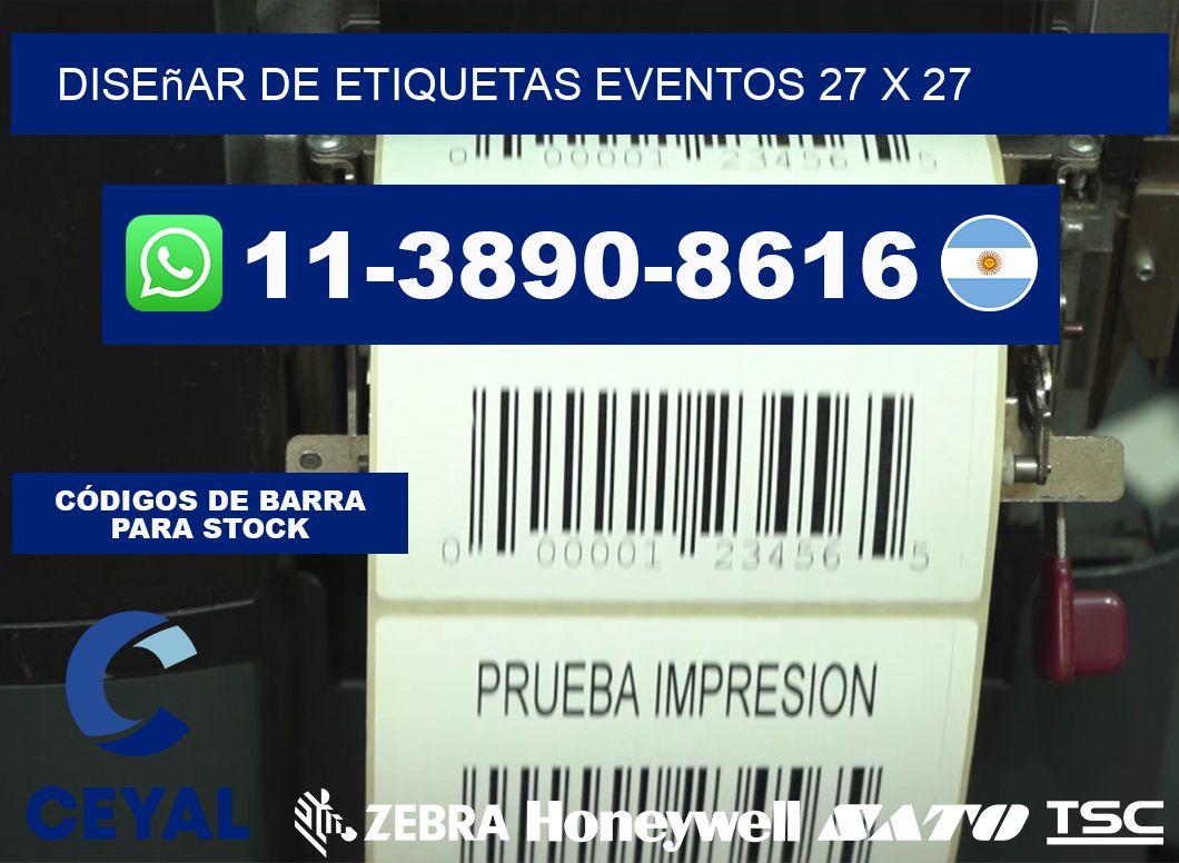 diseñar de etiquetas eventos 27 x 27