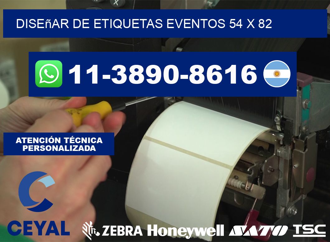 diseñar de etiquetas eventos 54 x 82