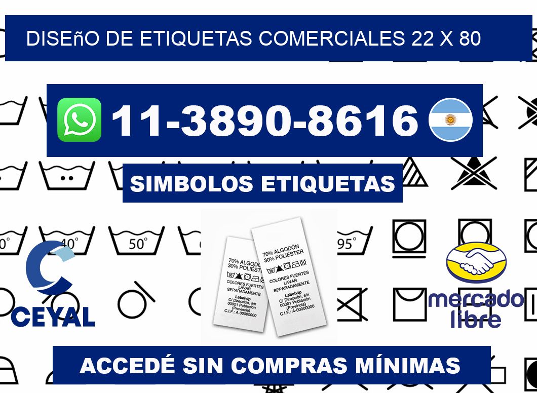 diseño de etiquetas comerciales 22 x 80