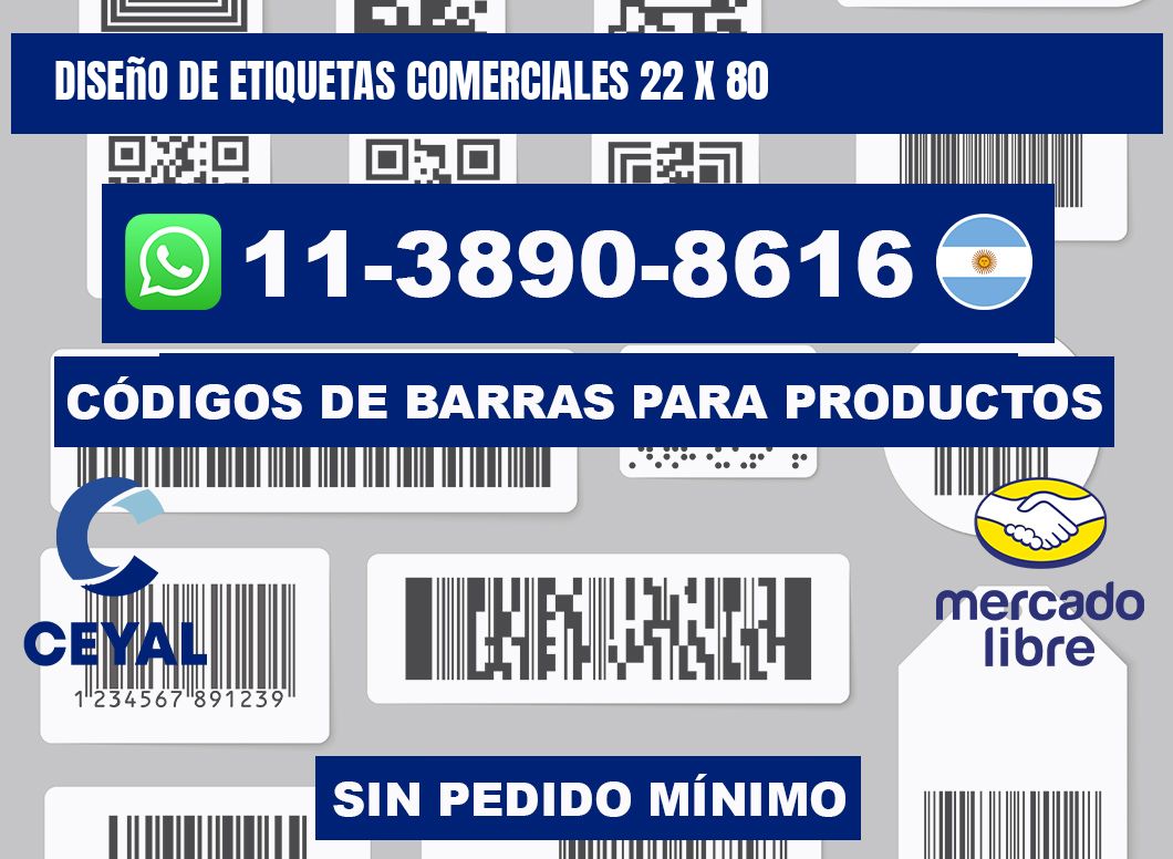 diseño de etiquetas comerciales 22 x 80