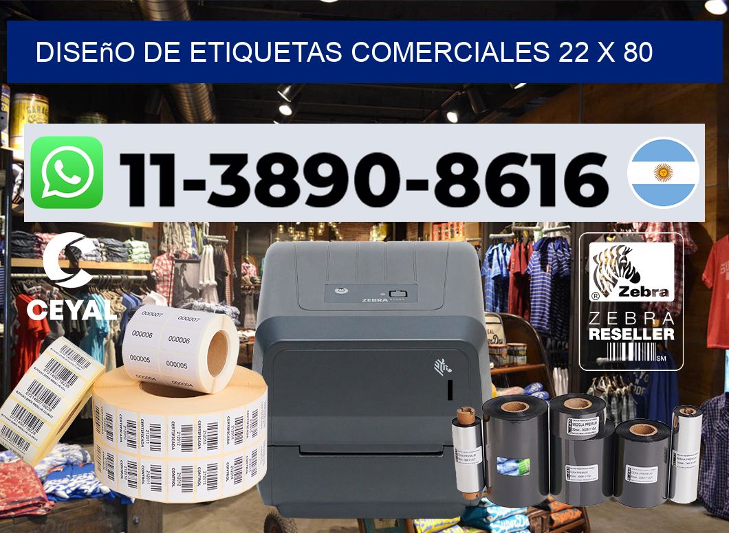 diseño de etiquetas comerciales 22 x 80