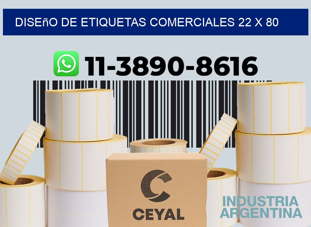 diseño de etiquetas comerciales 22 x 80