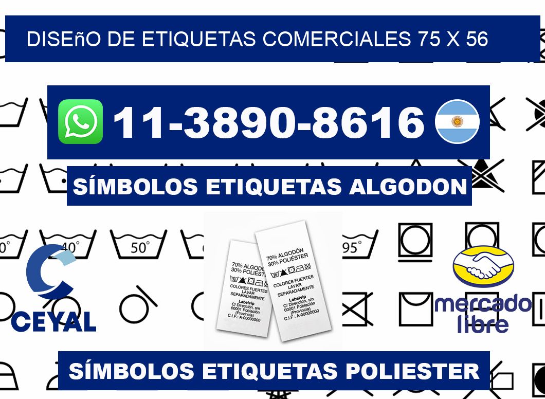 diseño de etiquetas comerciales 75 x 56