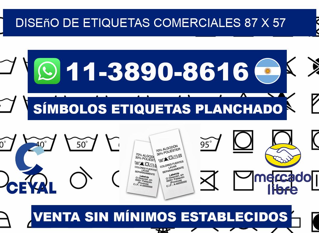 diseño de etiquetas comerciales 87 x 57