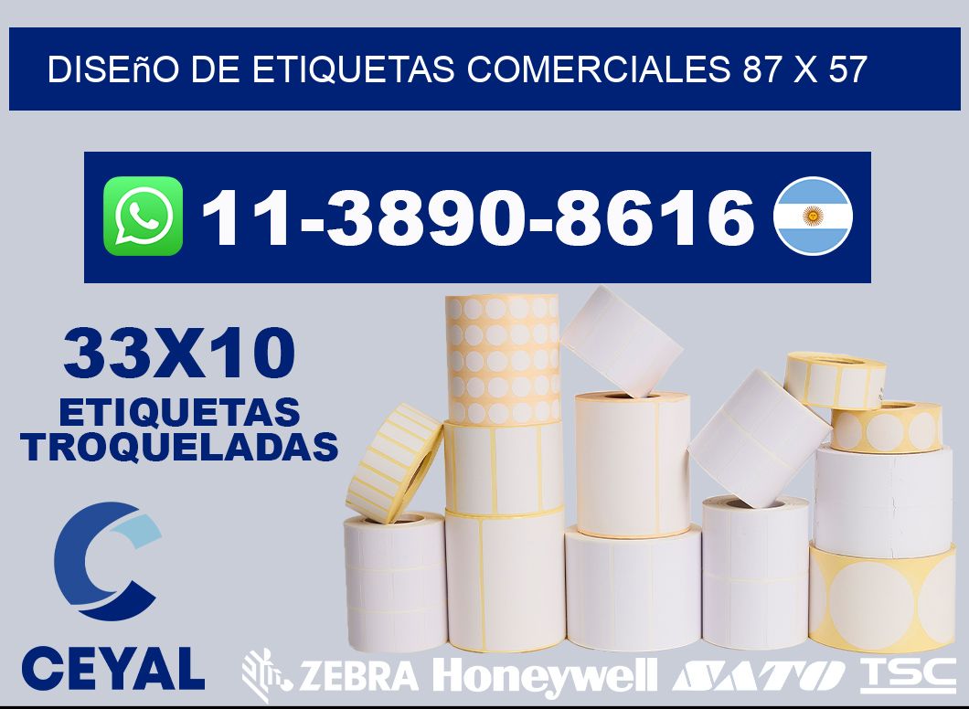 diseño de etiquetas comerciales 87 x 57