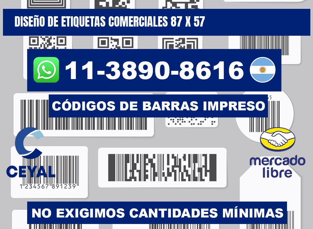 diseño de etiquetas comerciales 87 x 57
