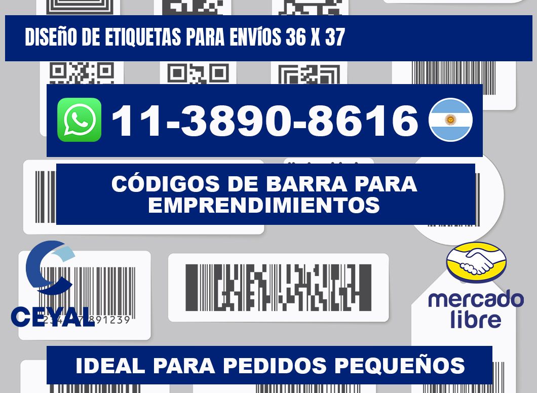 diseño de etiquetas para envíos 36 x 37