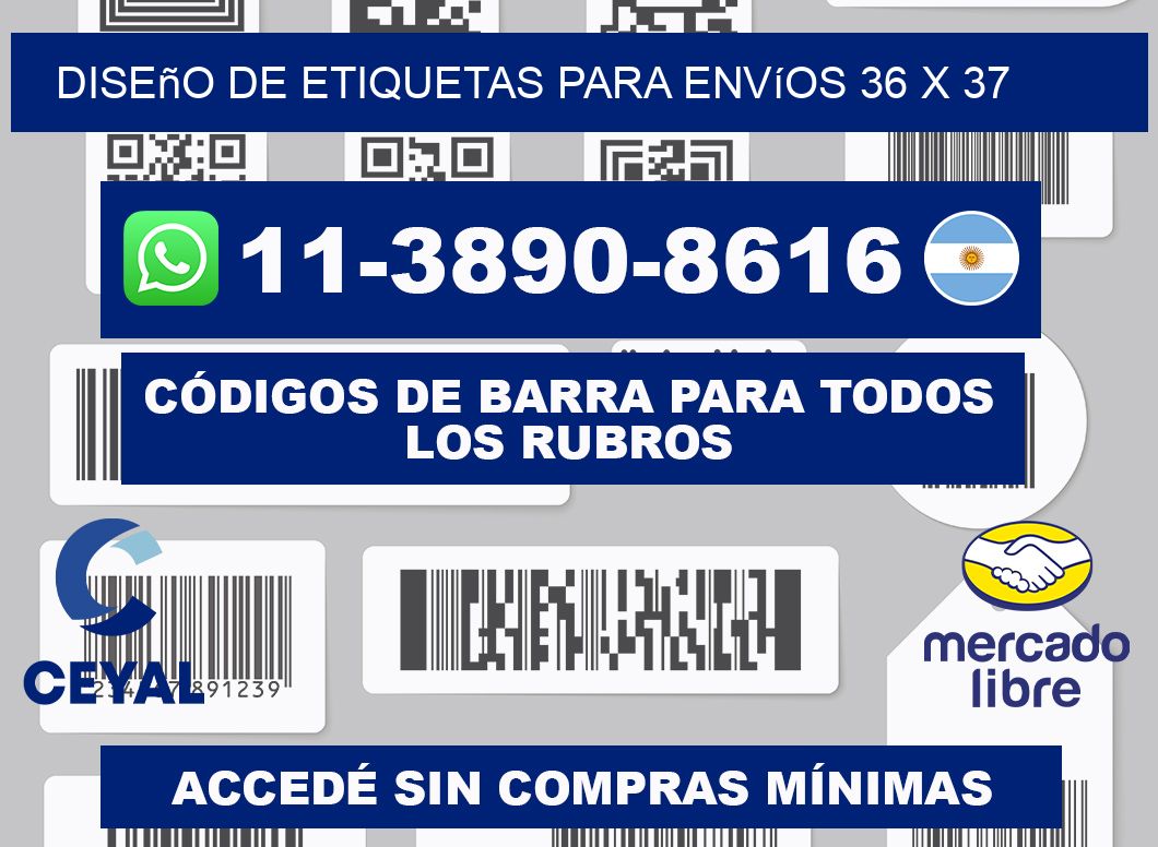 diseño de etiquetas para envíos 36 x 37