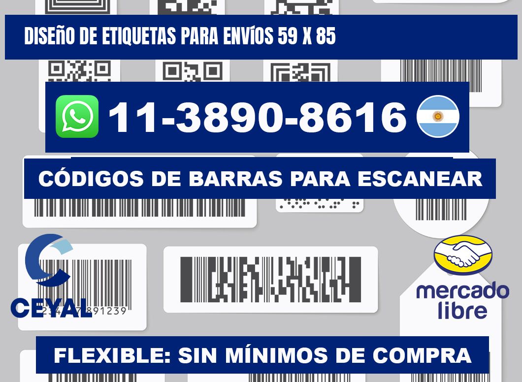 diseño de etiquetas para envíos 59 x 85