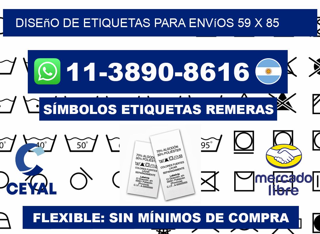 diseño de etiquetas para envíos 59 x 85
