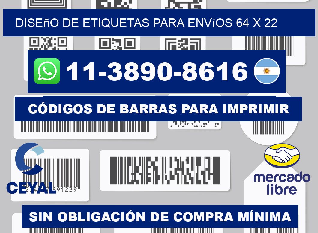 diseño de etiquetas para envíos 64 x 22