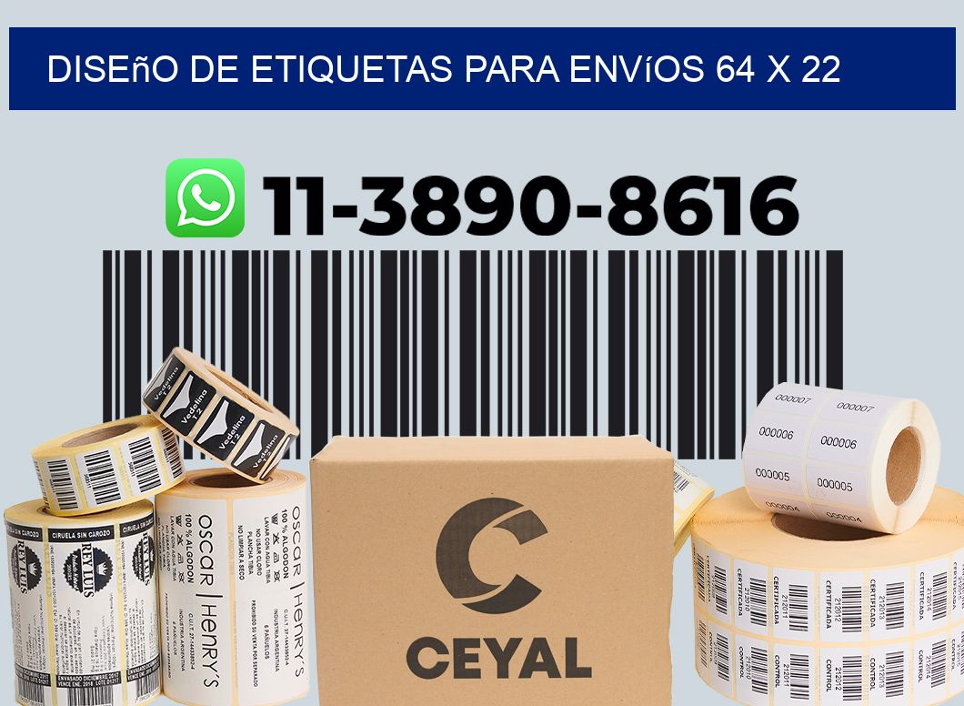 diseño de etiquetas para envíos 64 x 22