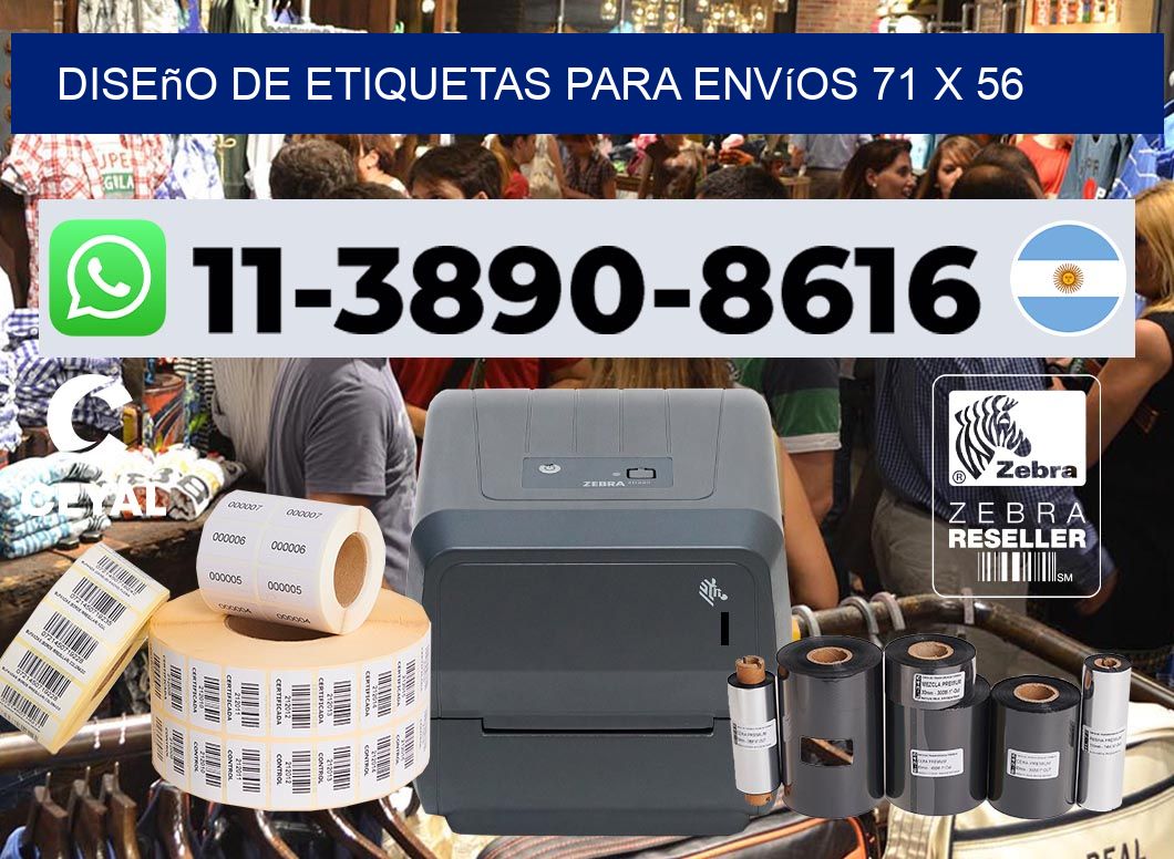 diseño de etiquetas para envíos 71 x 56