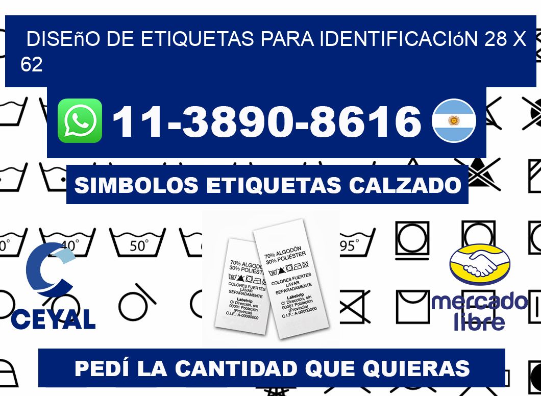diseño de etiquetas para identificación 28 x 62
