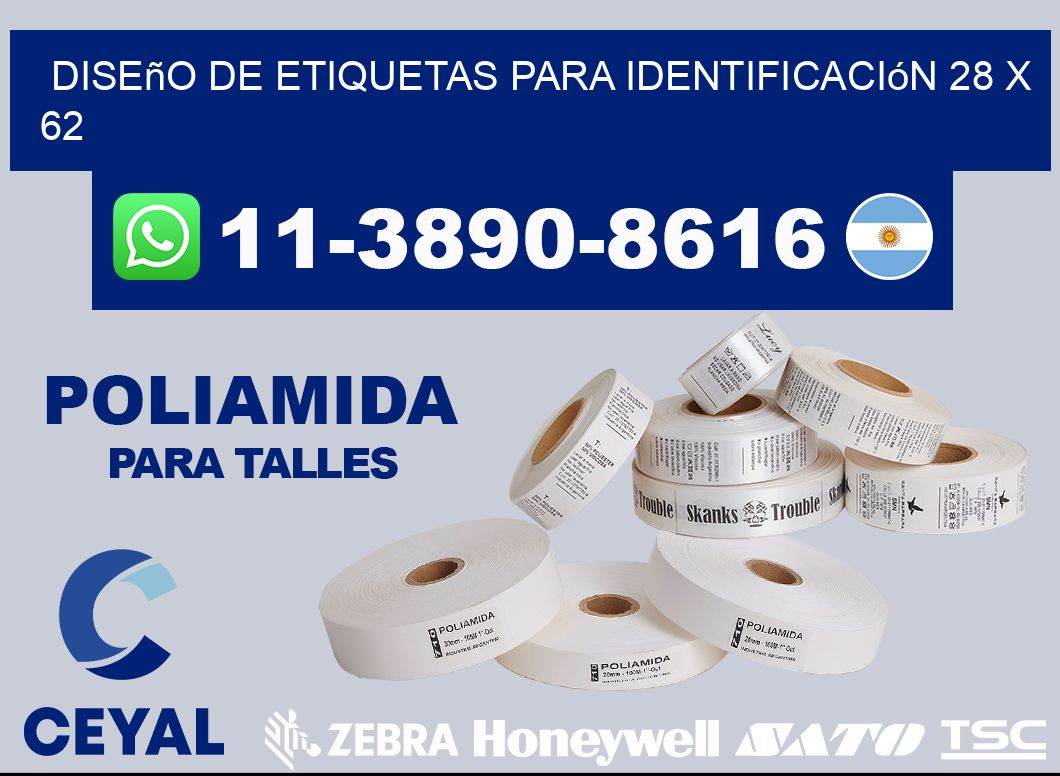 diseño de etiquetas para identificación 28 x 62