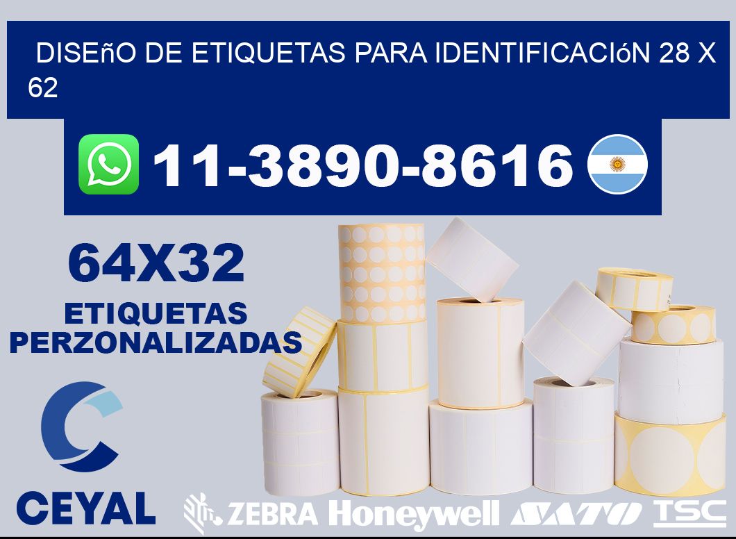 diseño de etiquetas para identificación 28 x 62