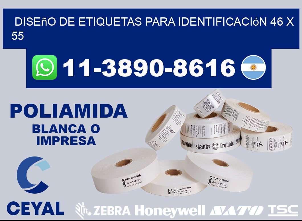 diseño de etiquetas para identificación 46 x 55