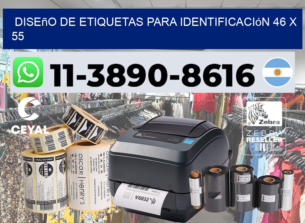 diseño de etiquetas para identificación 46 x 55