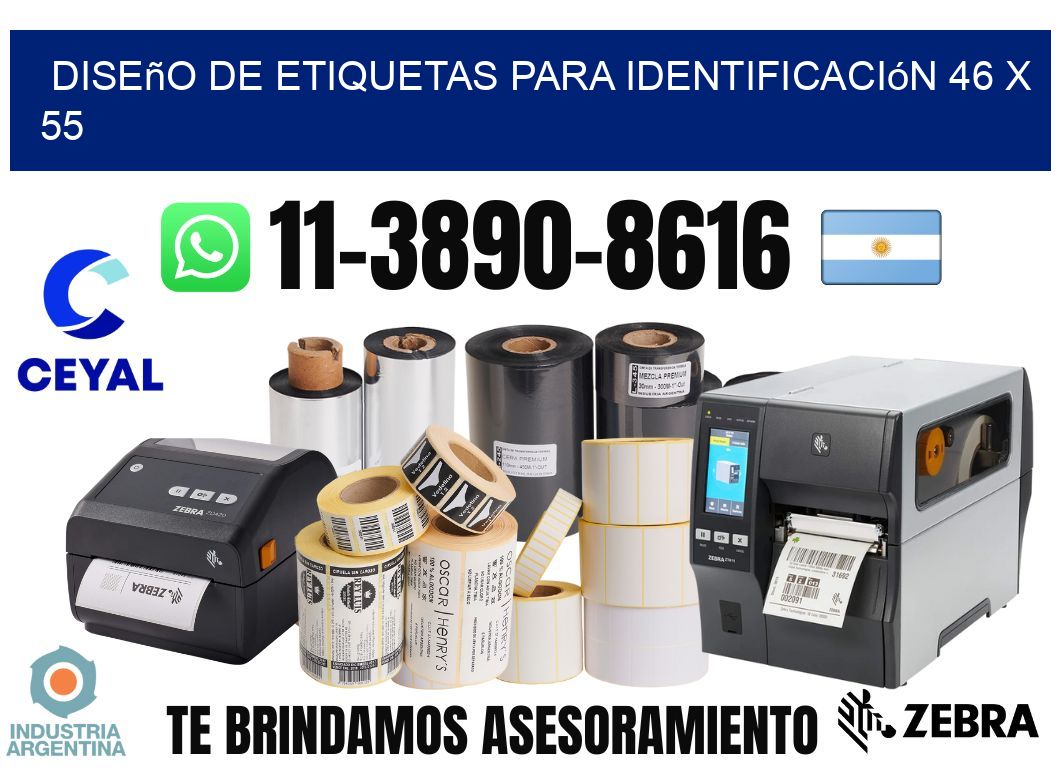diseño de etiquetas para identificación 46 x 55