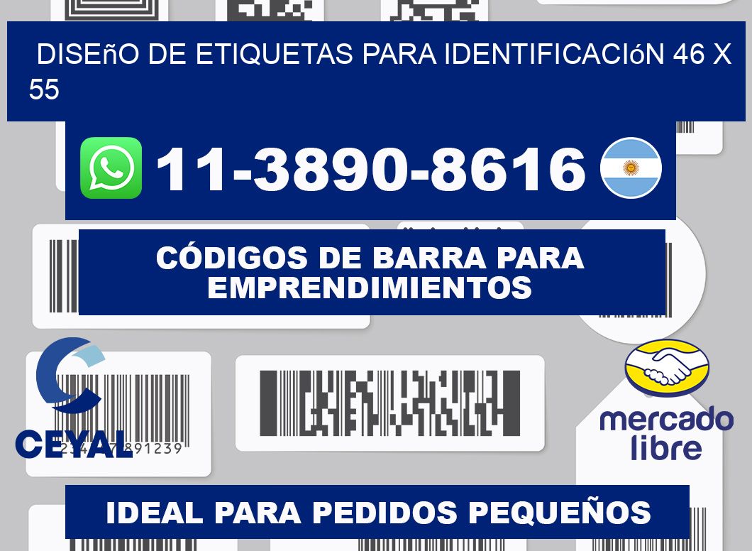 diseño de etiquetas para identificación 46 x 55
