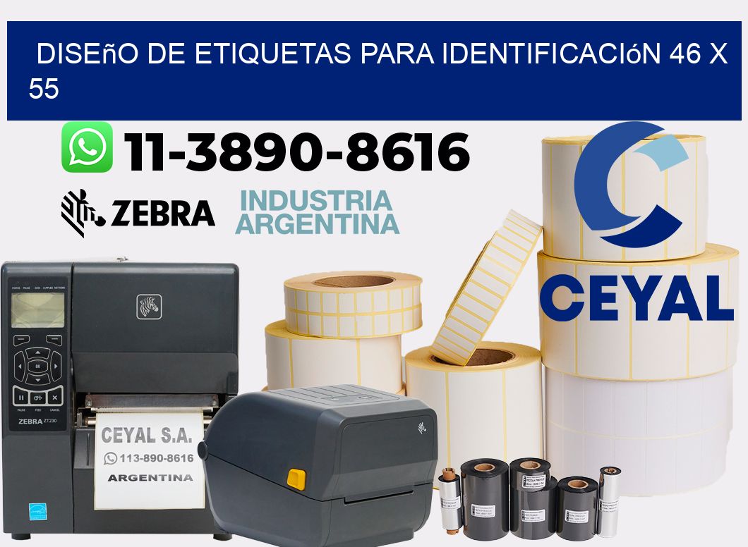 diseño de etiquetas para identificación 46 x 55