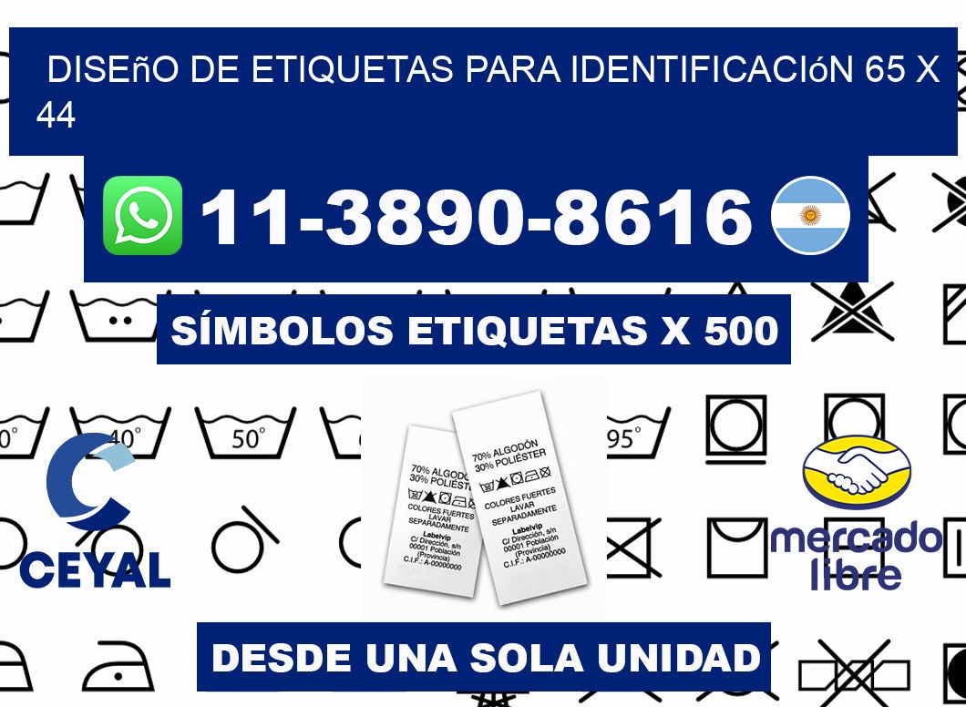 diseño de etiquetas para identificación 65 x 44