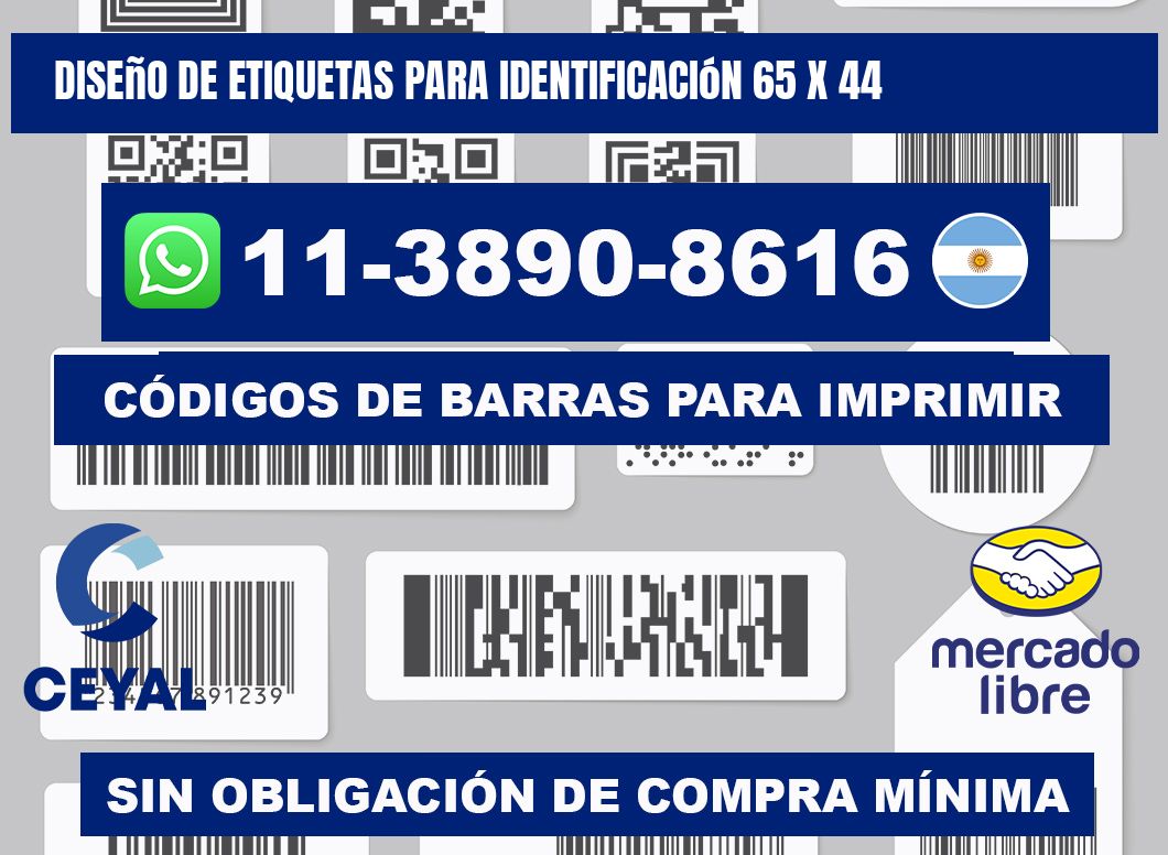 diseño de etiquetas para identificación 65 x 44