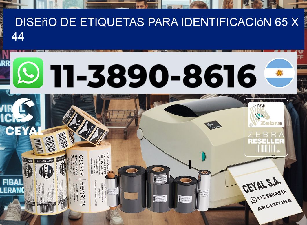 diseño de etiquetas para identificación 65 x 44