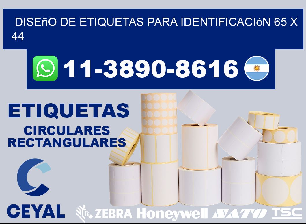diseño de etiquetas para identificación 65 x 44