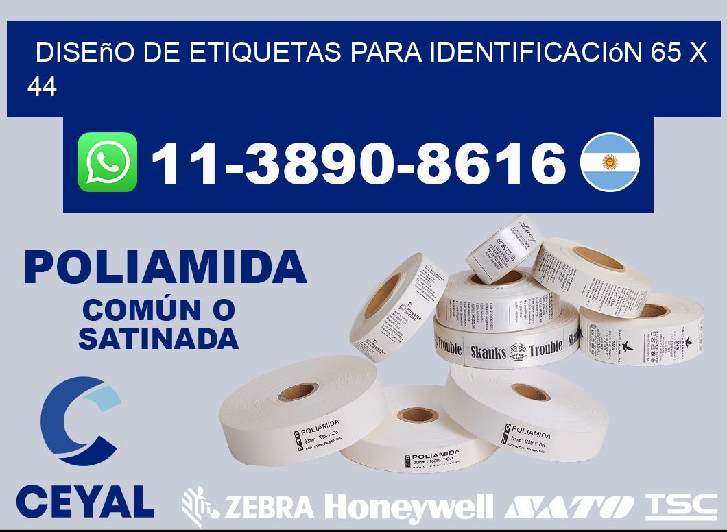 diseño de etiquetas para identificación 65 x 44