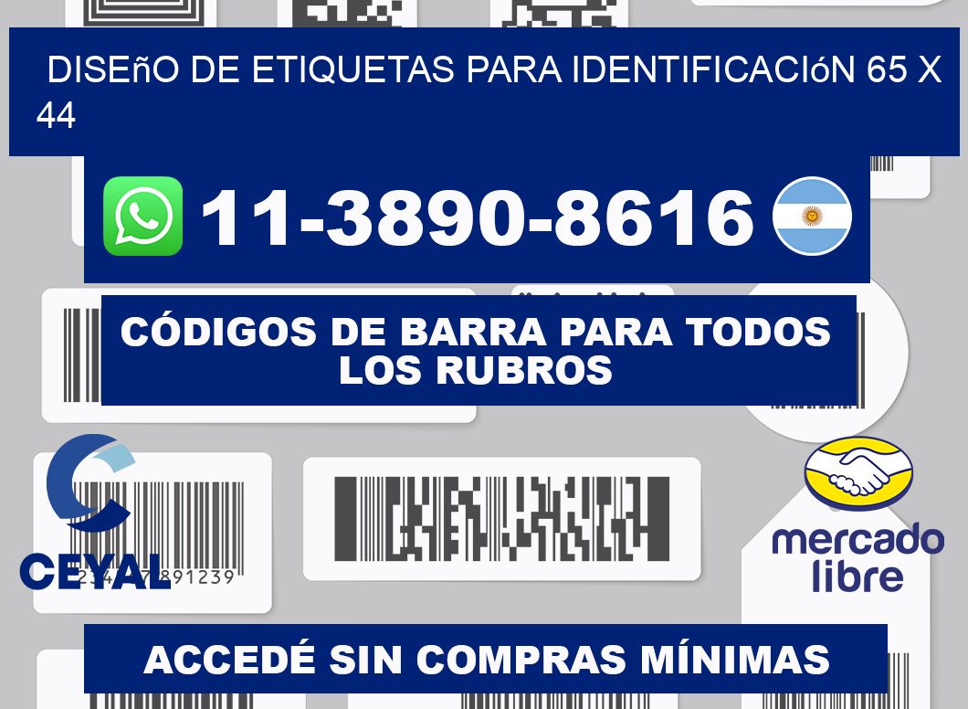diseño de etiquetas para identificación 65 x 44