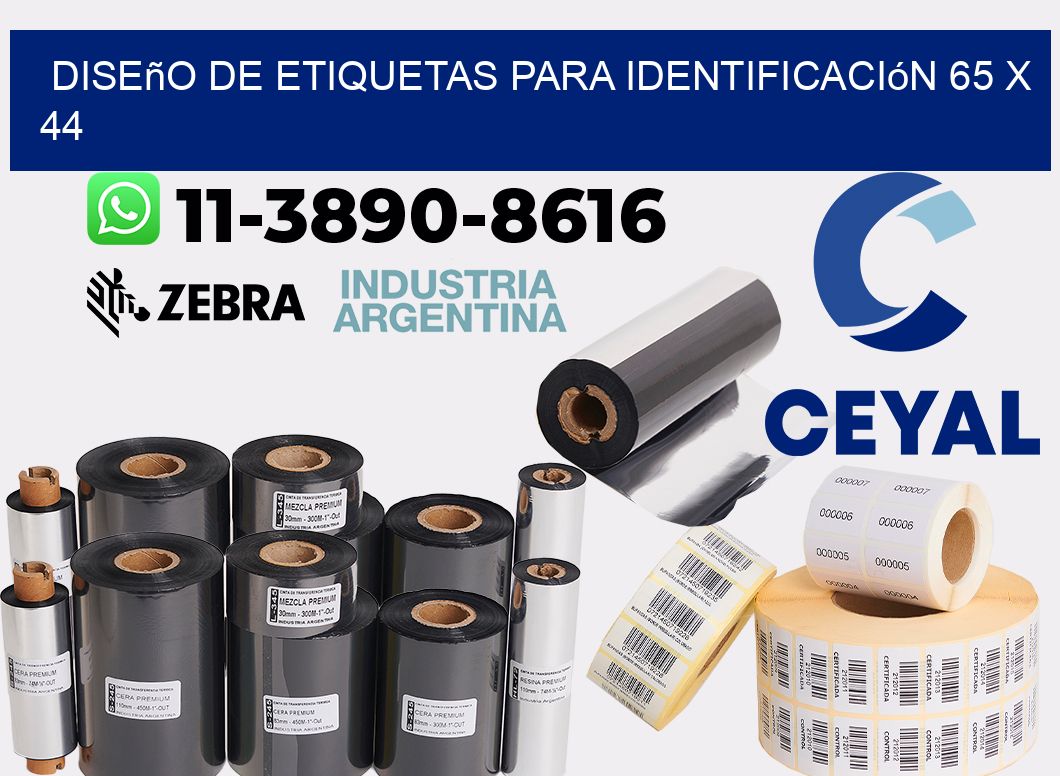 diseño de etiquetas para identificación 65 x 44