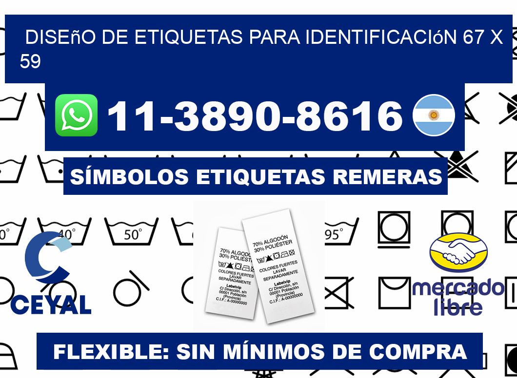 diseño de etiquetas para identificación 67 x 59