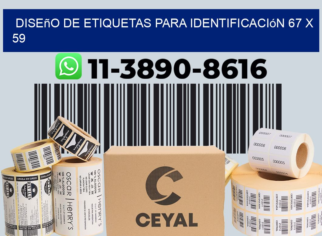 diseño de etiquetas para identificación 67 x 59