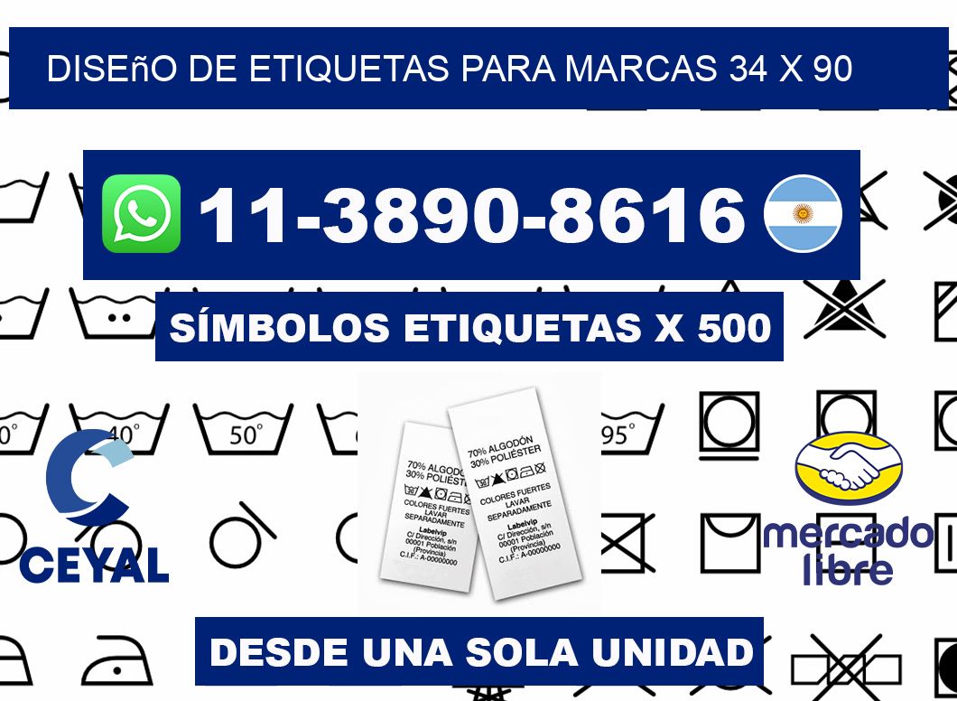 diseño de etiquetas para marcas 34 x 90