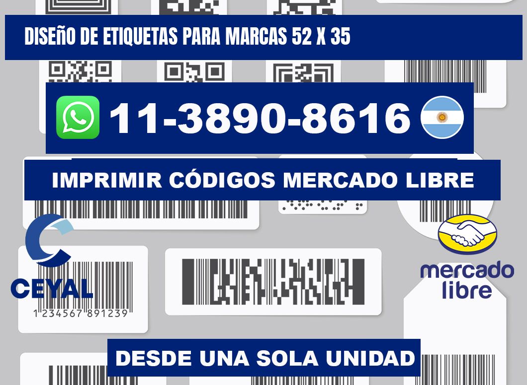 diseño de etiquetas para marcas 52 x 35
