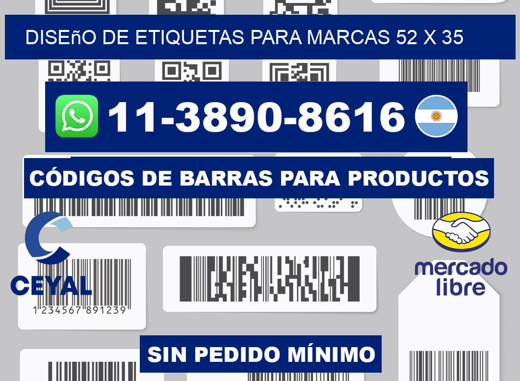 diseño de etiquetas para marcas 52 x 35