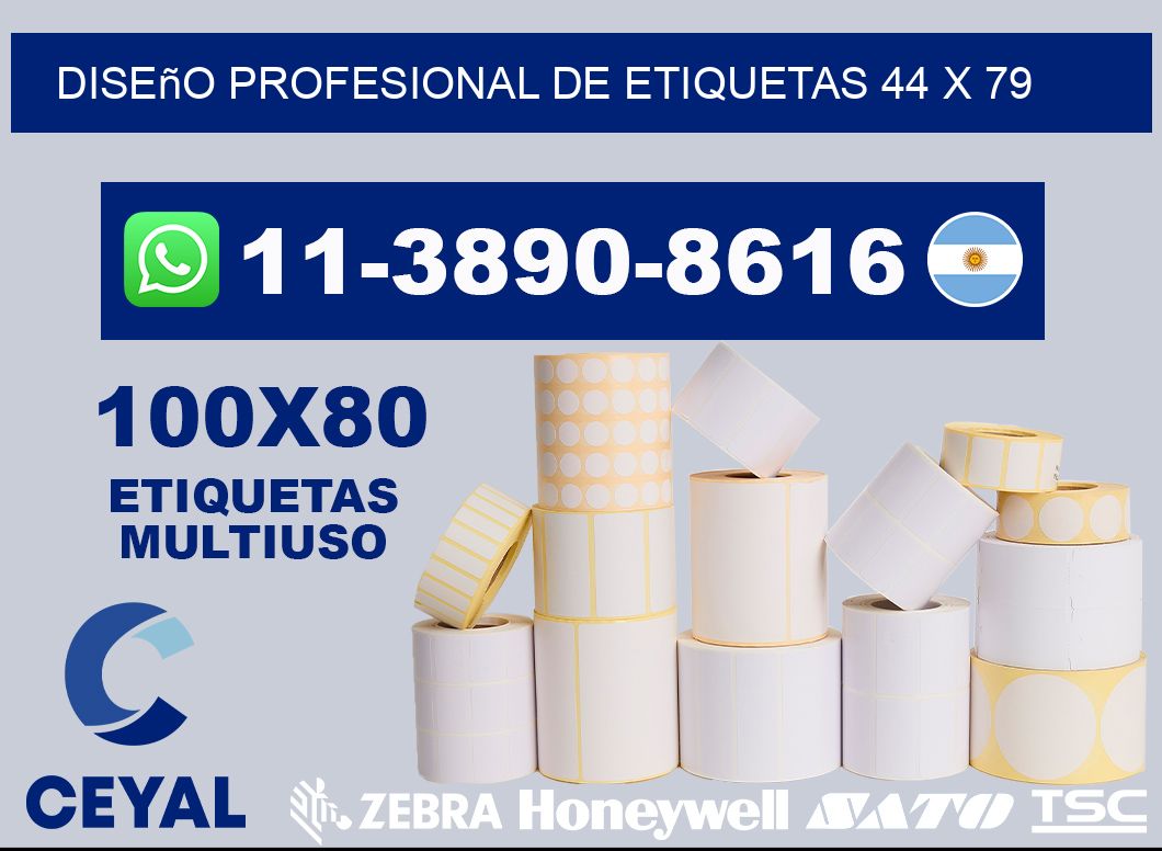 diseño profesional de etiquetas 44 x 79