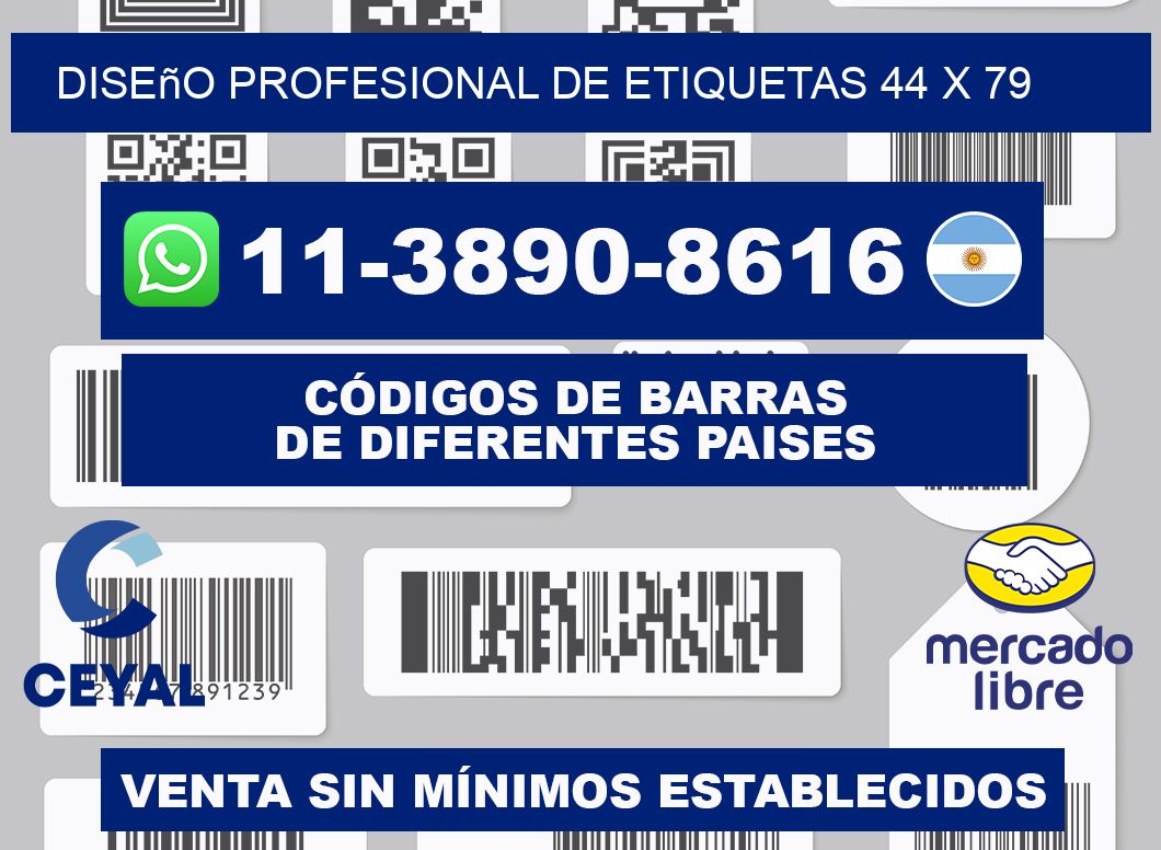 diseño profesional de etiquetas 44 x 79