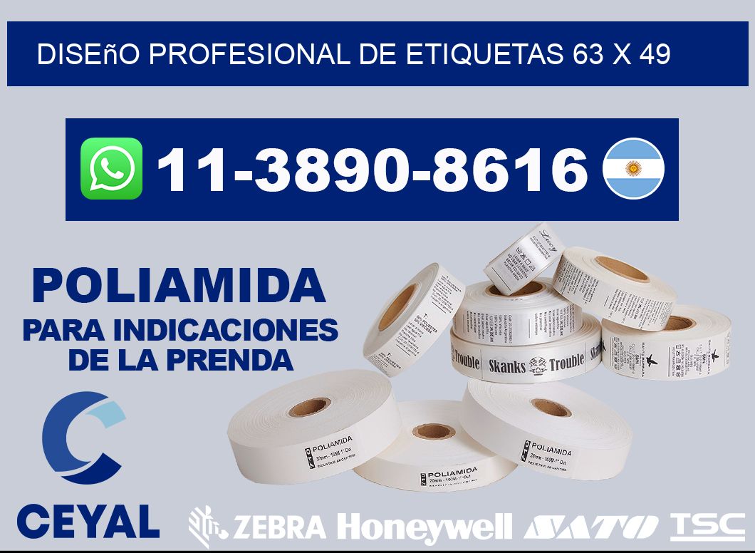 diseño profesional de etiquetas 63 x 49