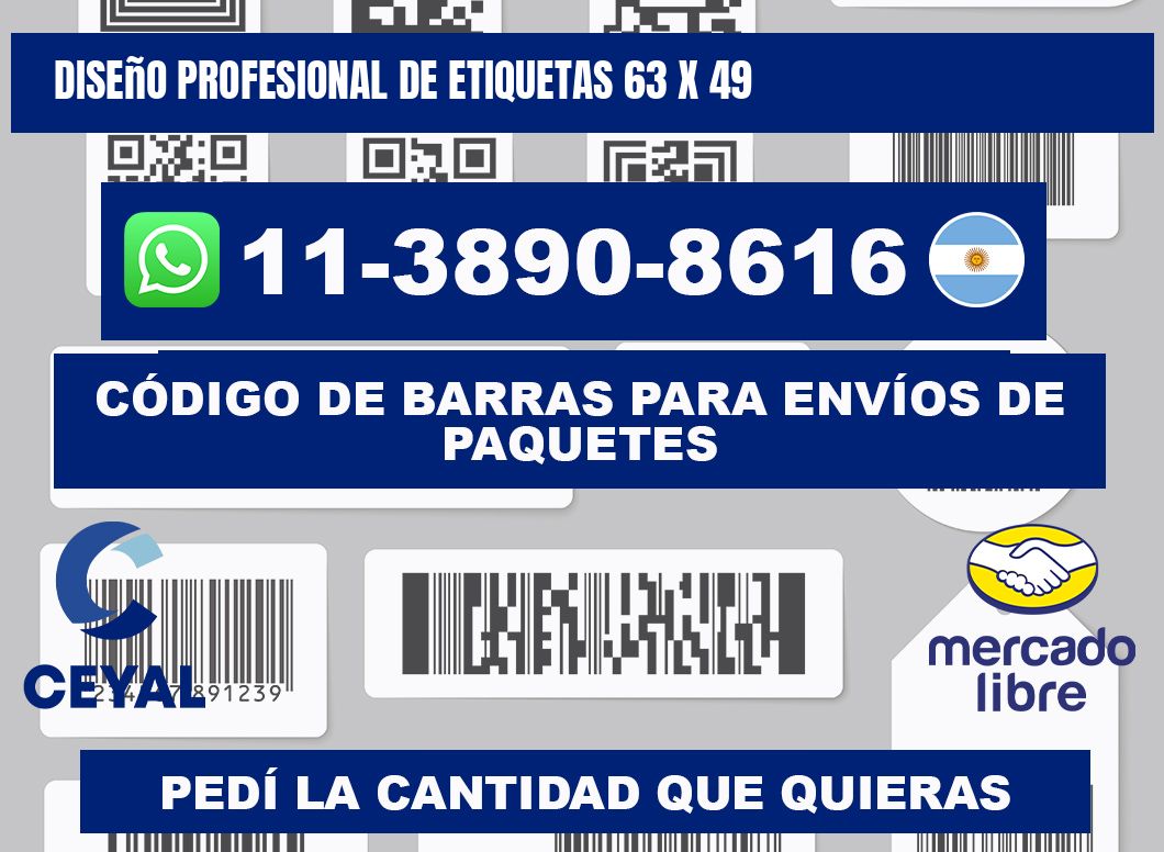 diseño profesional de etiquetas 63 x 49